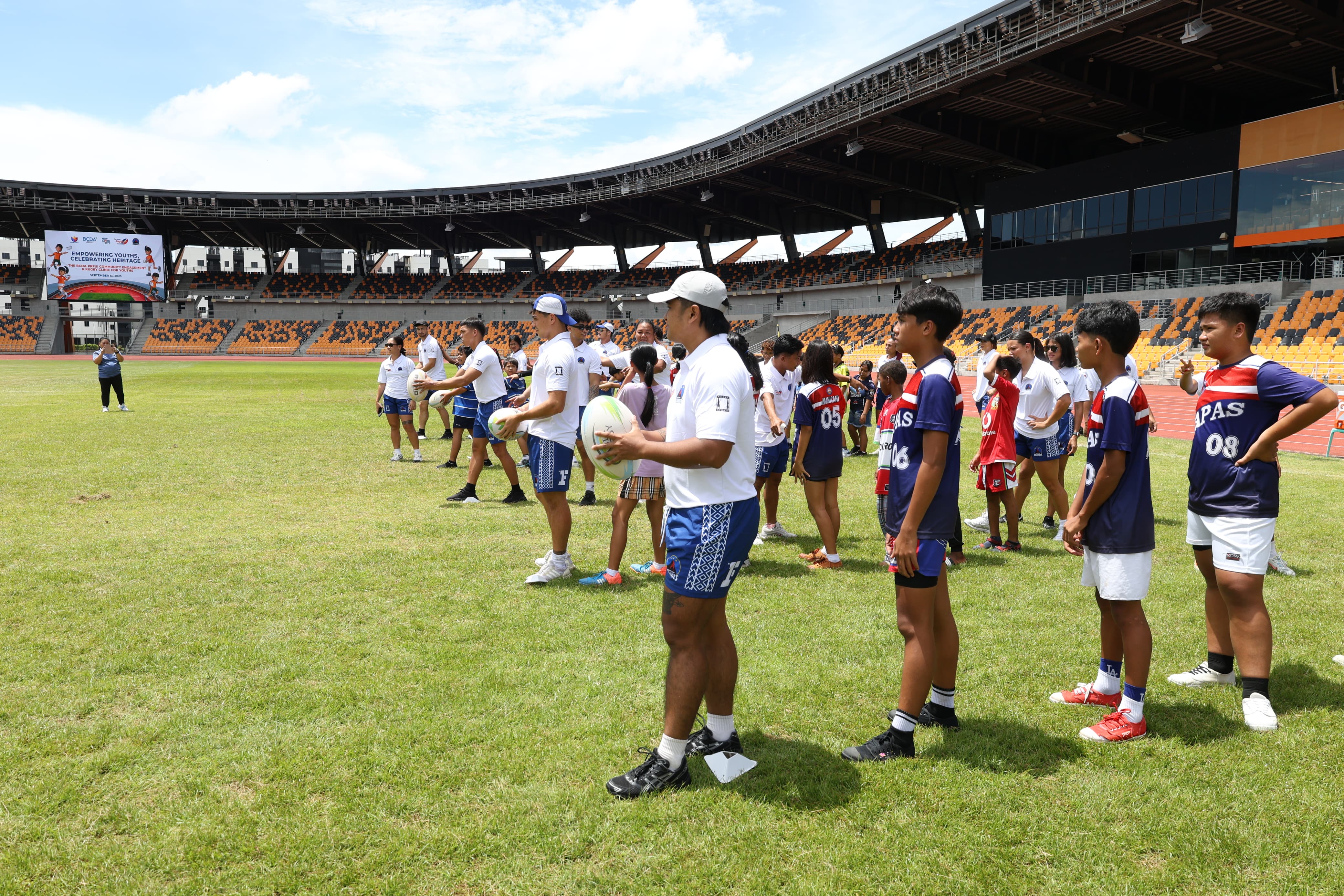 BCDA, Philippine Volcanoes strengthen youth development with rugby program in New Clark City BCDA Rugby Clinic